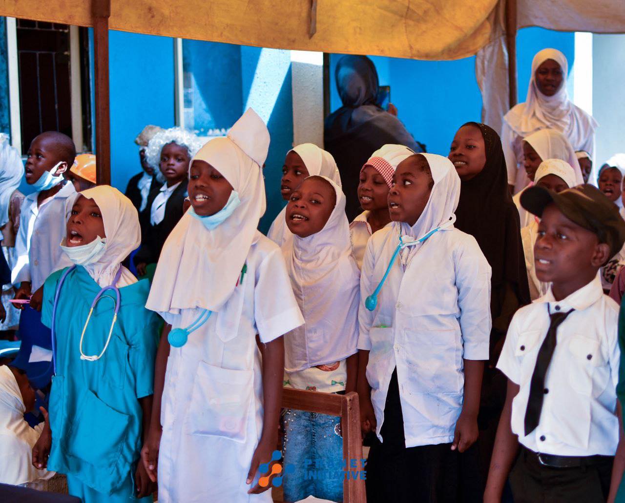 Pupils gathered at a school event